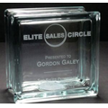 Glass Brick Bank Award - 5.5" Height